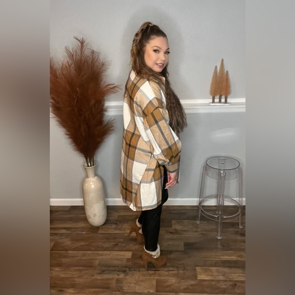 Jackets & Blazers - Winter Mustard Shacket